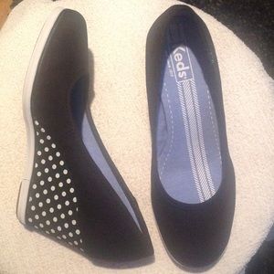 Keds Black Dot Wedge Heels
